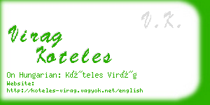 virag koteles business card